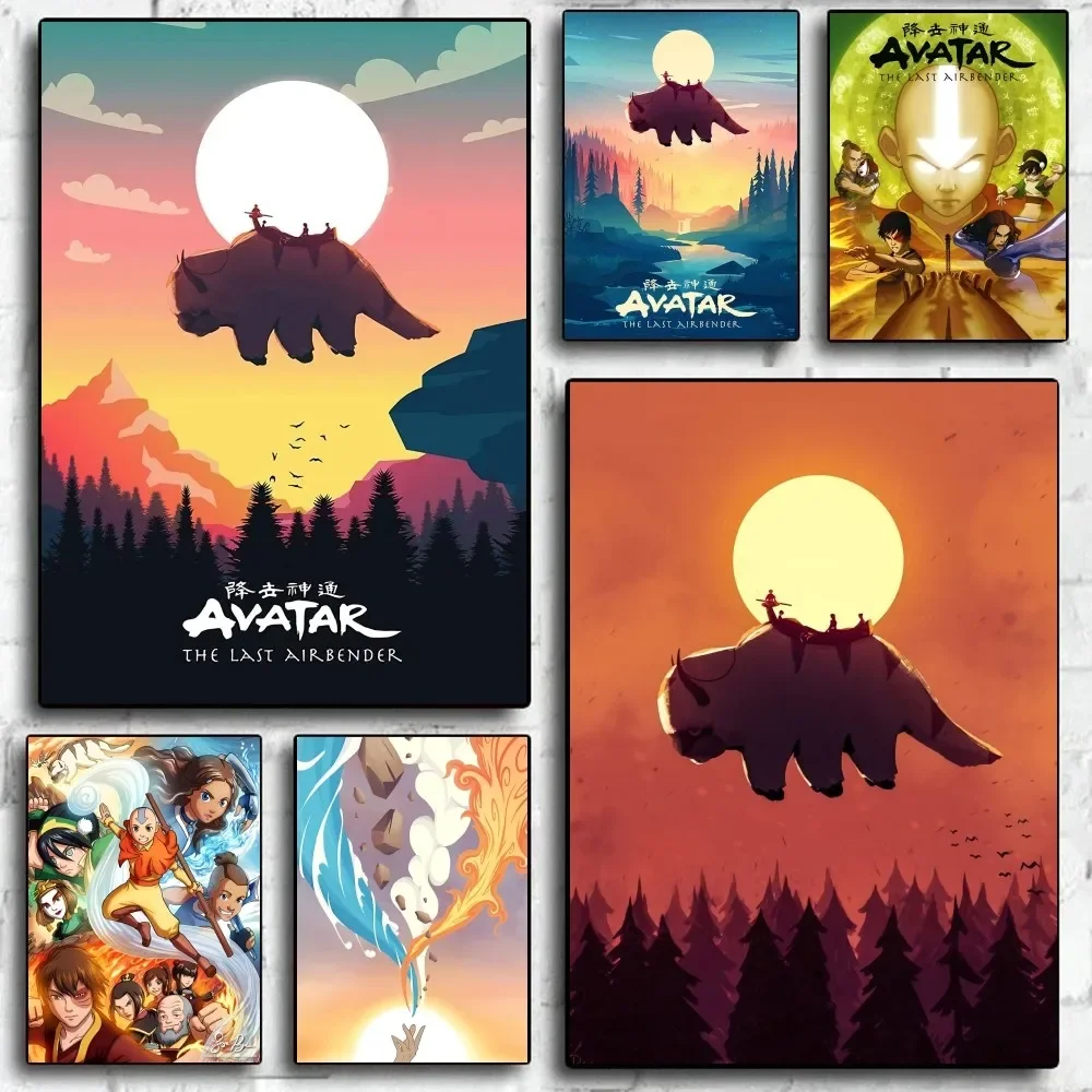 المشارك الصورة الرمزية آخر Airbender Appa قماش اللوحة غرفة المعيشة المنزلي غرفة نوم بار مقهى ديكور فني ديكور المنزل