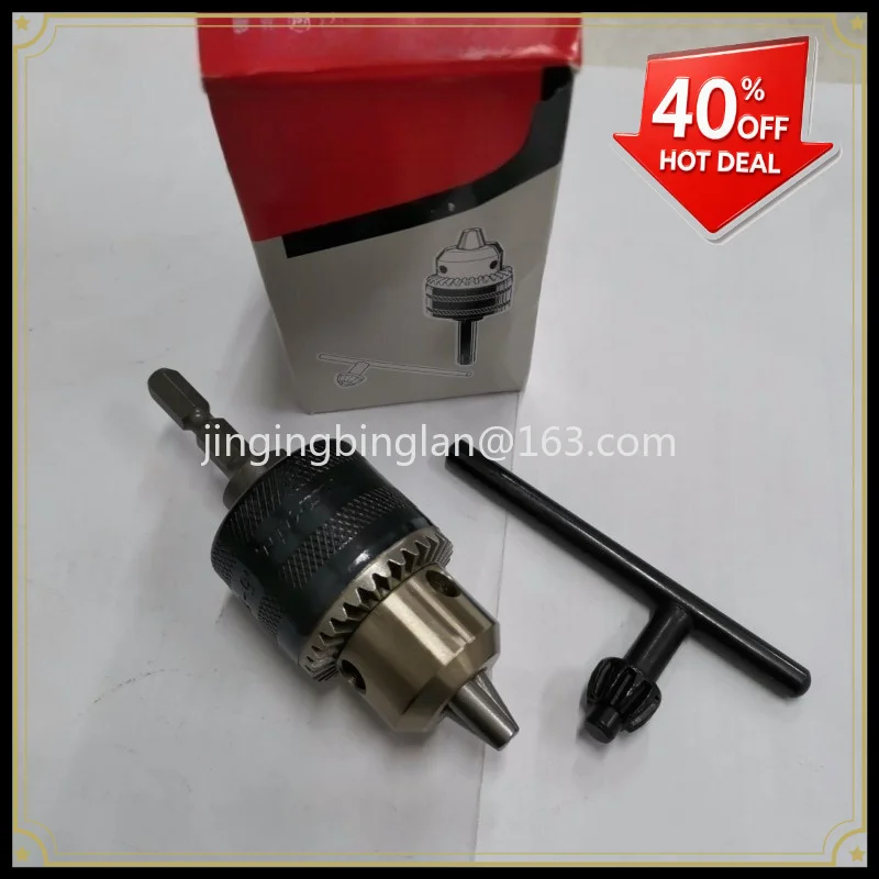 2026 factory direct sales drill chuck 1/4 hexagonal shank 6.35mm electric wire batch screwdriver conversion electric drill chuck