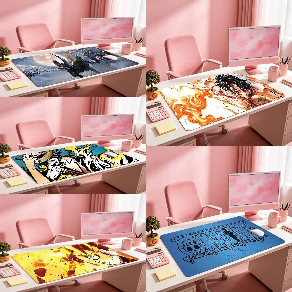 O-One-Piece R-Roronoa Z-Zoro Cartoon Large Deskmat Non-slip Waterproof Laptop Gaming Mouse Pad For Gamers