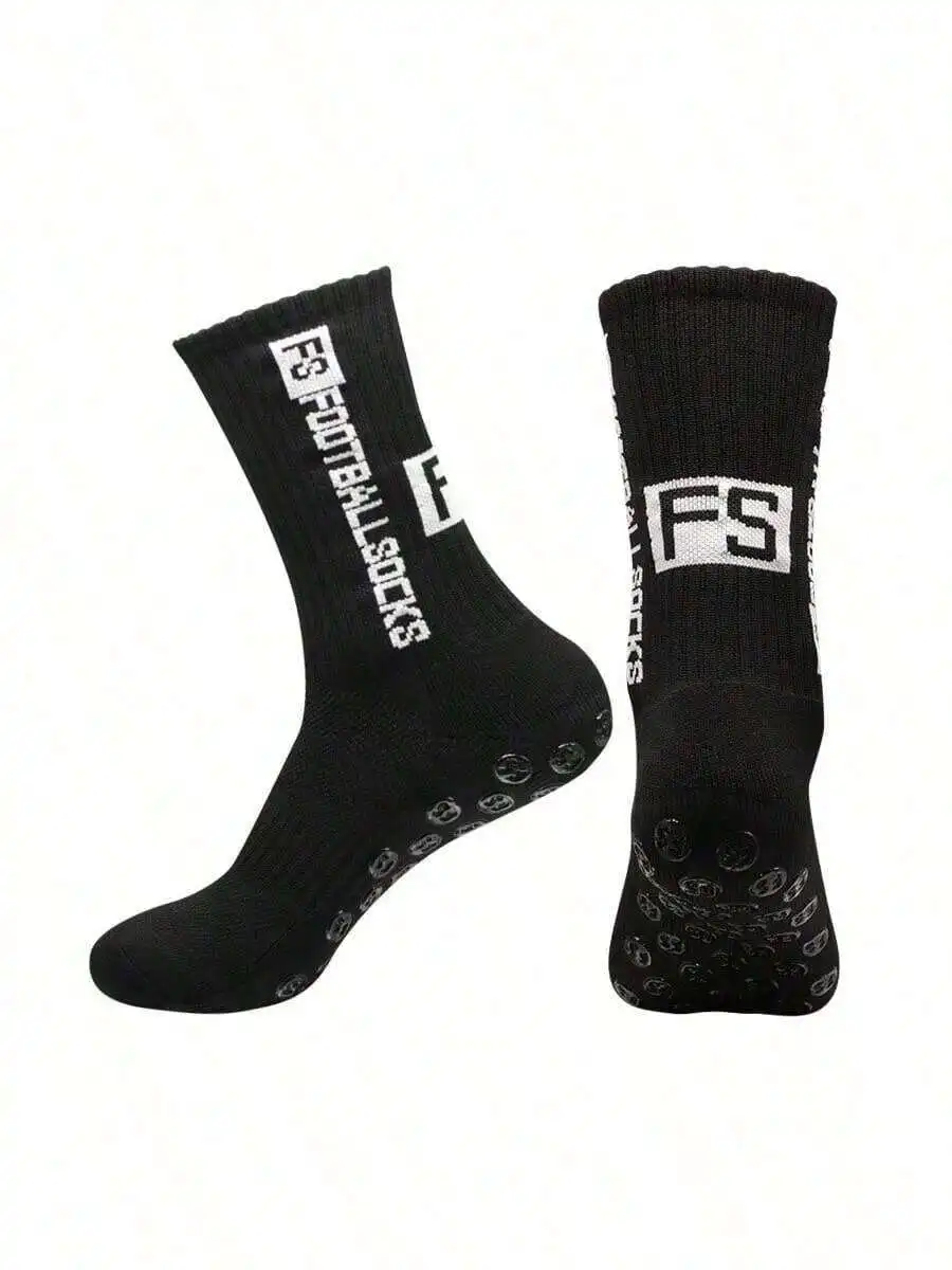 

Adult Soccer Socks With Non-Slip Towel Sole Breathable Sweat Absorbing Mid-Calf Training Socks