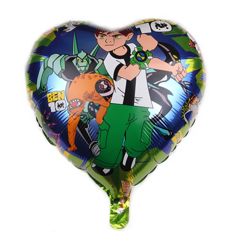 Ben Boy Balloons Cartoon Movie BEN10 Green Foil Balloons Happy Birthday Party Decorations Supplies Game Kids Favors Globlos