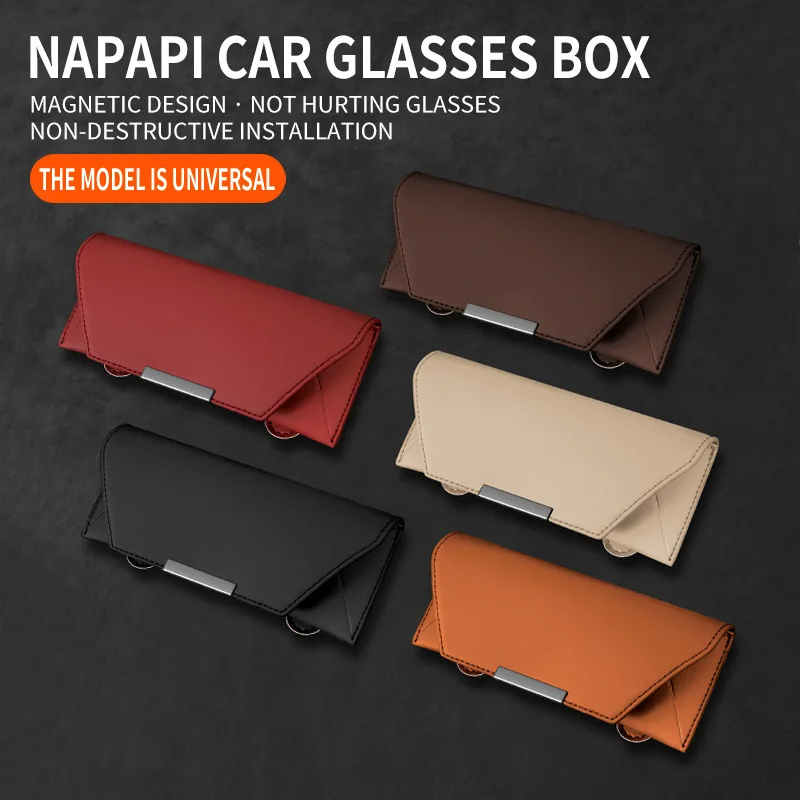 

Car Storage Box Car Glasses Box Sun Visor Protection Car Sunglasses Refueling Card Storage Box