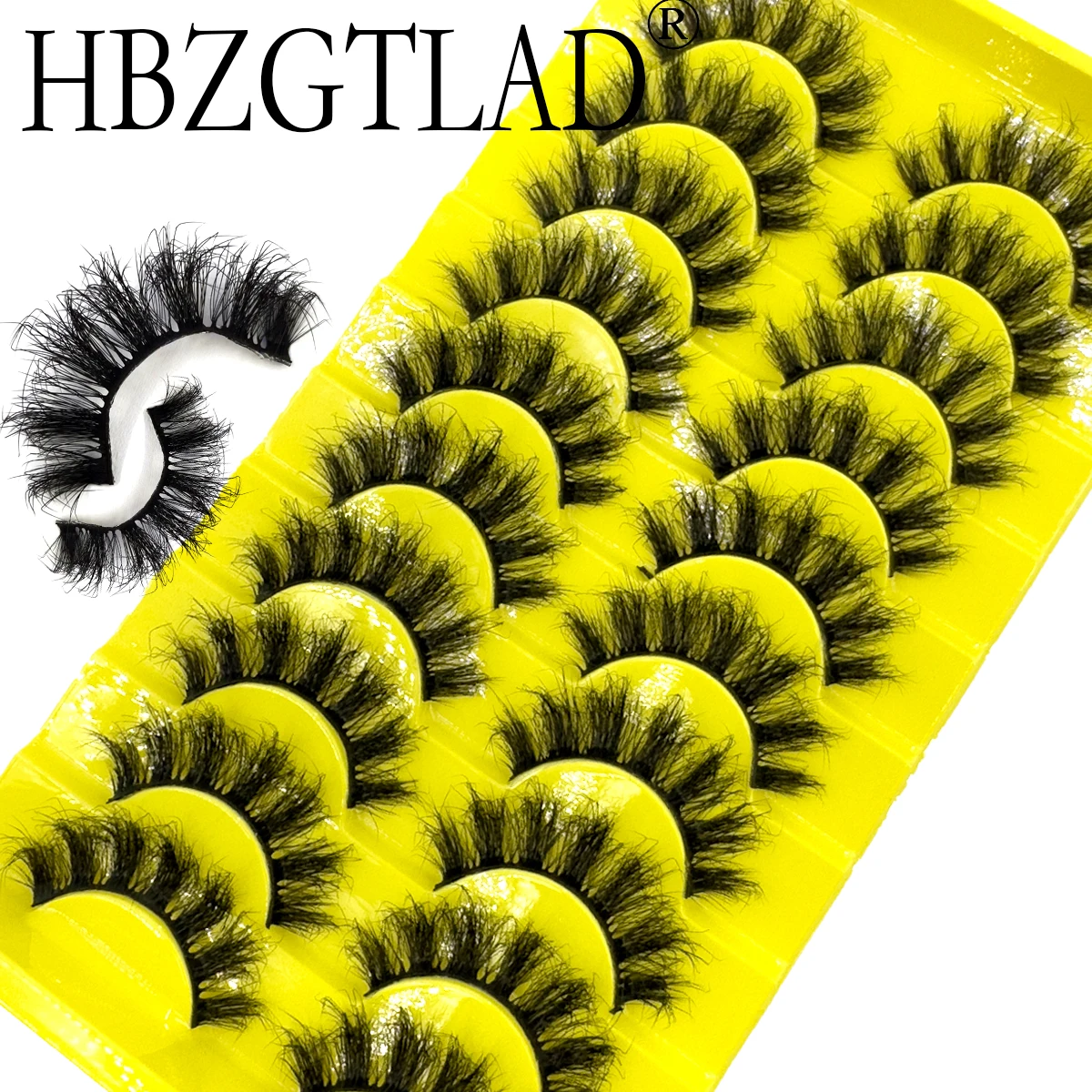 Künstliche Wimpern, flauschig, dramatisch, 3D-gefälschte Nerzwimpern, künstliche Wimpern, Packung mit langen, luxuriösen, lockigen, weichen Streifen, gefälschte Wimpern, 10 Paar Mul