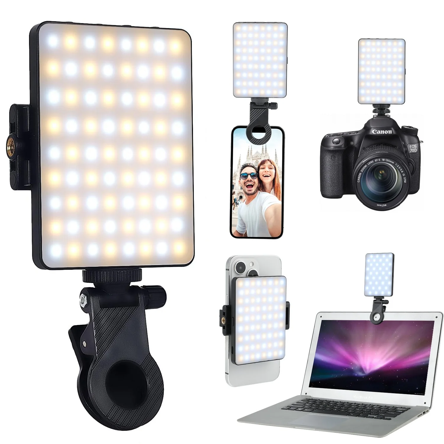 

Selfie Light with Clip on Phone Light for iPhone iPad Laptop Camera LED Phone Light Clip Fill Light for Tiktok Video Makeup