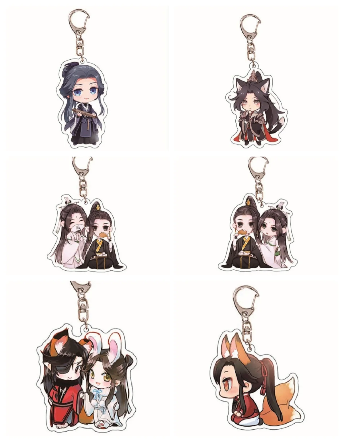 Hot Tian Guan Ci Fu Keychain Anime Heavenly God Blesses The PeopleNew Anime Cartoon Figures Key Chain