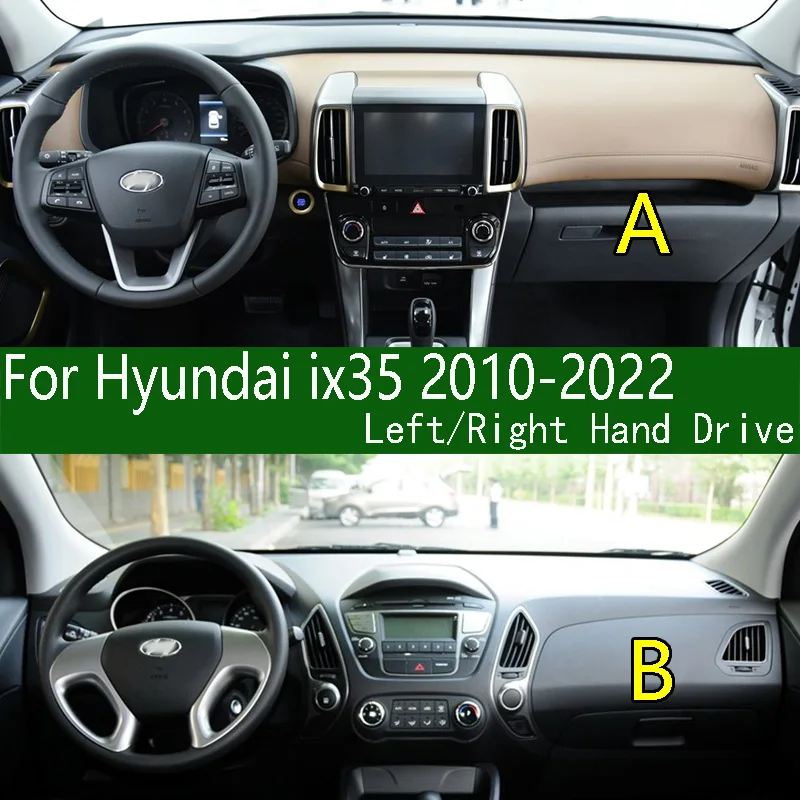 

For Hyundai ix35 Tucson 2010-2022 Dashmat Dashboard Cover Instrument Panel Pad Dash Mat Anti-Dirt Proof Ornaments