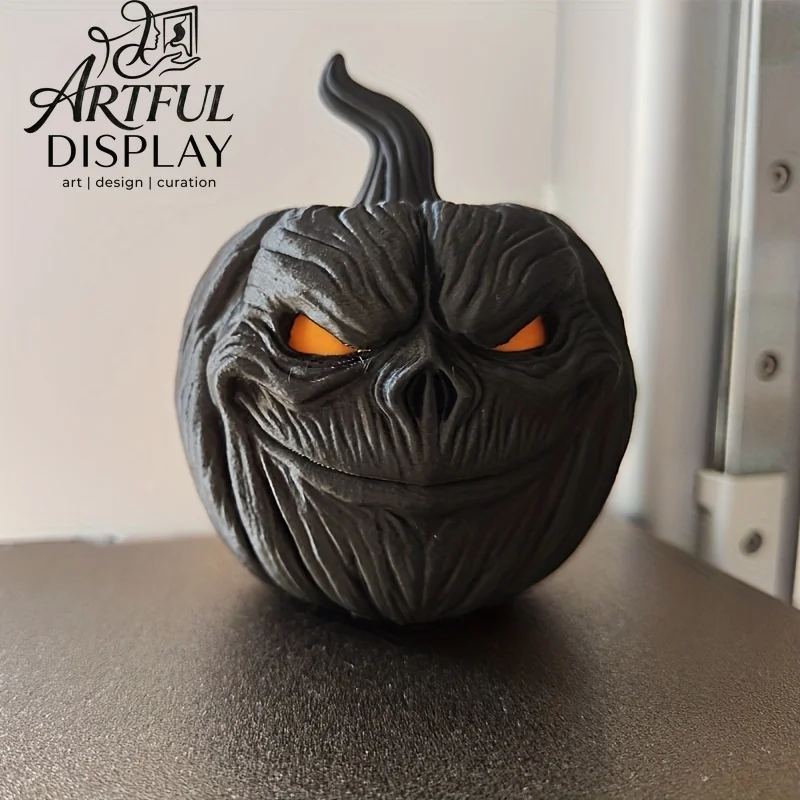Set mit Kürbisbasis, Geist und Hut, Kreative 3D-Gedruckte Halloween-Kürbis-Elfen-Dekoration, Tischdekoration für Feiertagsszenen, Zuhause