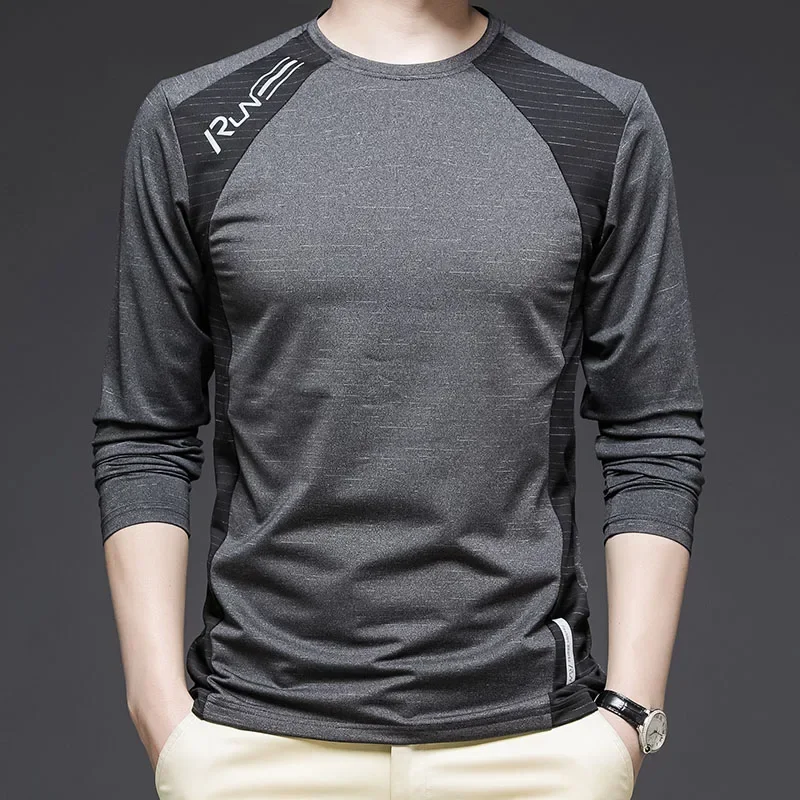 

Молодежная модная тенденция, повседневная футболка с круглым вырезом, модная повседневная высококачественная свободная удобная и дышащая мужская футболка