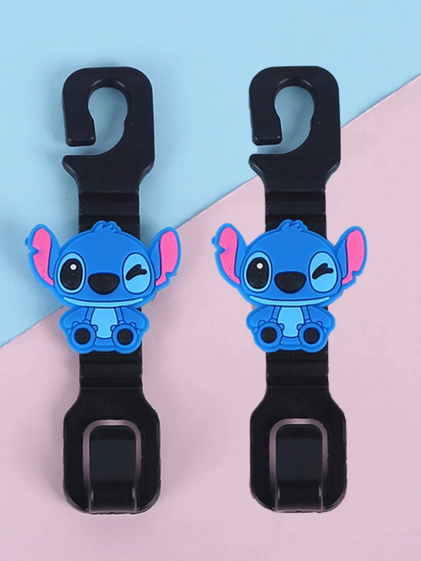 2 stks/set Stitch Anime Auto Haak Cartoon Stitch Figuur Haak Auto Accessoires Zetel Haken Kawaii Rekken Gemak Haken