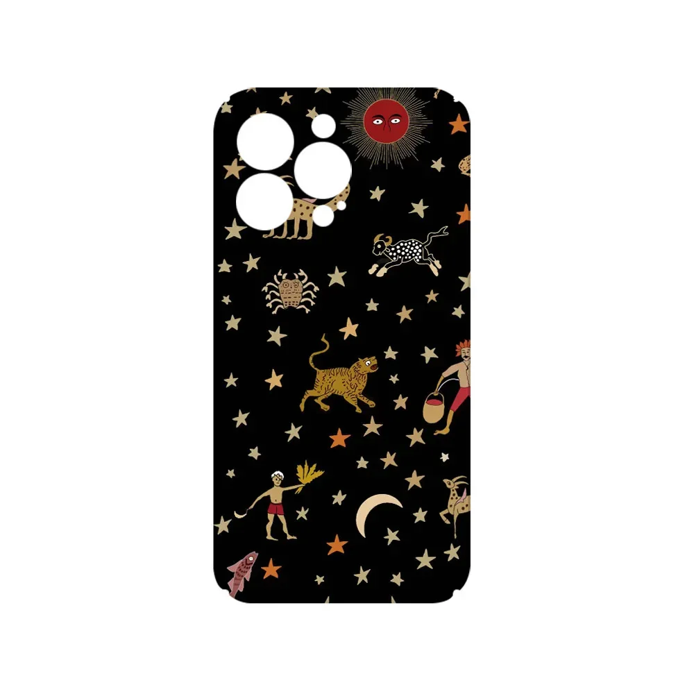 Ins Animal Star Art Black Case Suitable for IPhone 15 Plus Oil Painting Flower Double-layer 2-in-1 Phone Case 14 13 12 11pro XR