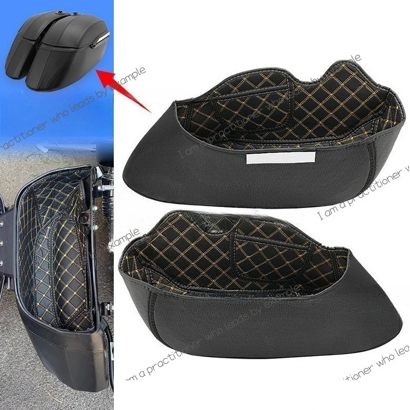 

Подходит для Harley Soft Tail Street Bully, подкладка боковой коробки, специальный кронштейн для мотоцикла, универсальная кожаная подкладка коробки