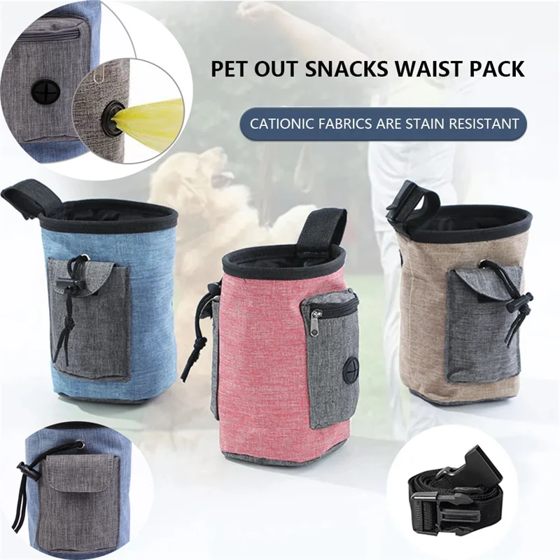 Pet Dog Puppy Training Treat Snack Bait Pet Feed Pocket Pouch Obedience Agility Pouch Food Bag Pocket Snack Reward Waist Bag