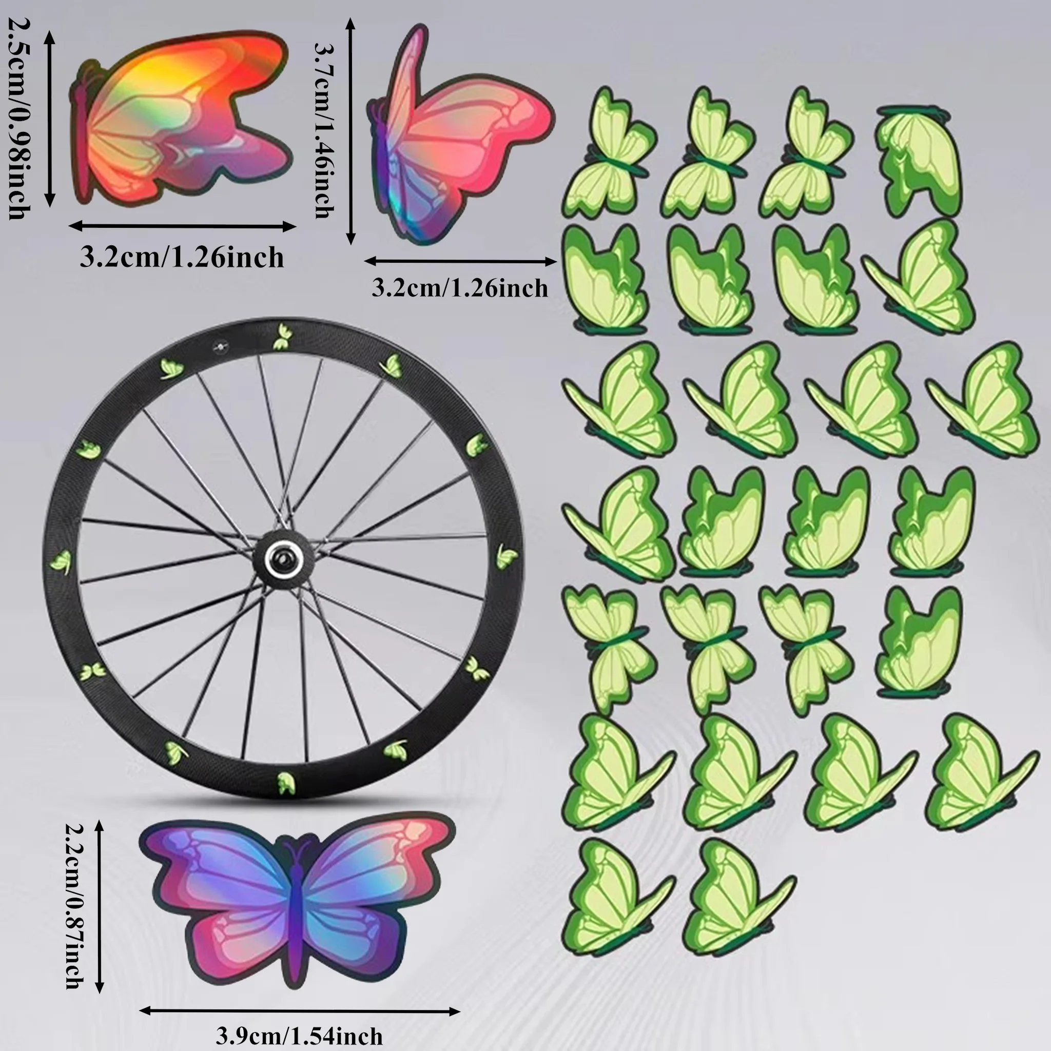

Beautiful Butterfly Stickers Durable Vinyl Universal Bike Accessories