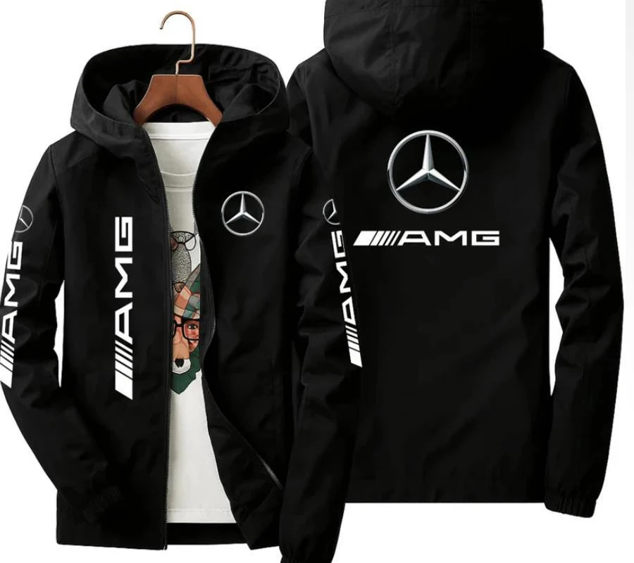 

Mercedes Benz AMG Men's Spring and Autumn Jacket Thin Mountaineering Jacket Quick drying Windproof Outdoor Sports Jacket