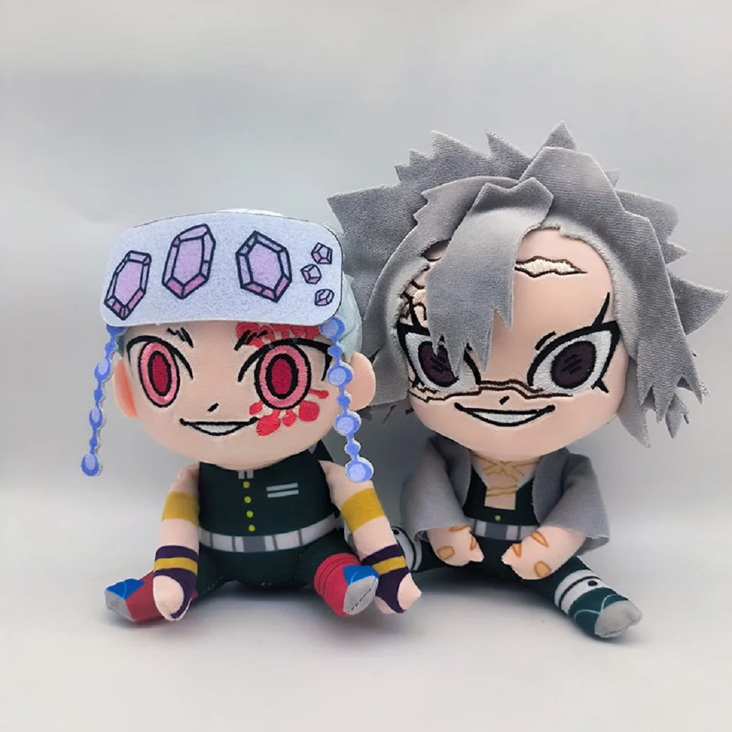 20CM Anime Demon Slayer Plush Toys Cartoon Figure Kyoumei Iguro Obanai Sanemi Uzui Tengen Doll Stuffed Plush Toys Children's Bir