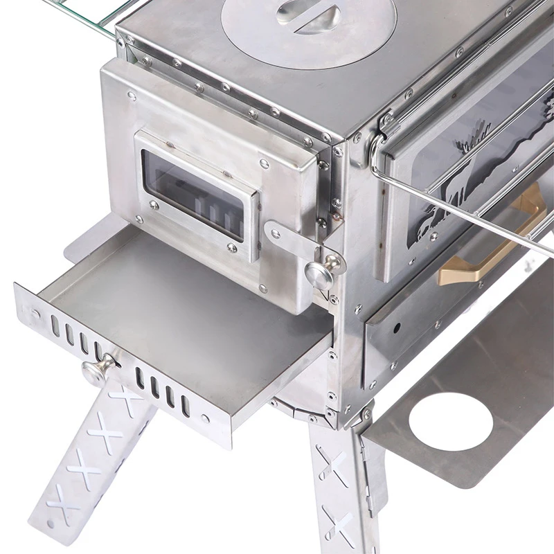 OEM Campingkocher متعدد الحجم للطي الطبخ في الهواء الطلق خيمة داخلي التدفئة الحطب فرن المحمولة حرق الخشب موقد للتخييم