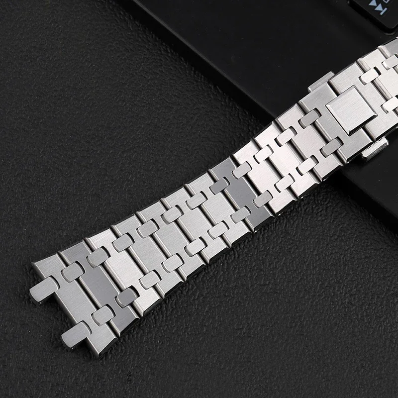 Solid Stainless Steel Watch Band For AP 15400 15703 AP ROYAL OAK Audemars Piguet Royal Oak Watch Strap 28mm 26mm Men Bracelet