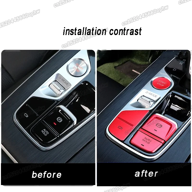 Aluminum Alloy Car Center Control Gear Shift Switch Button Sticker Cover for Trumpchi Gac Gs8 2022 2023 2024 Accessories Auto