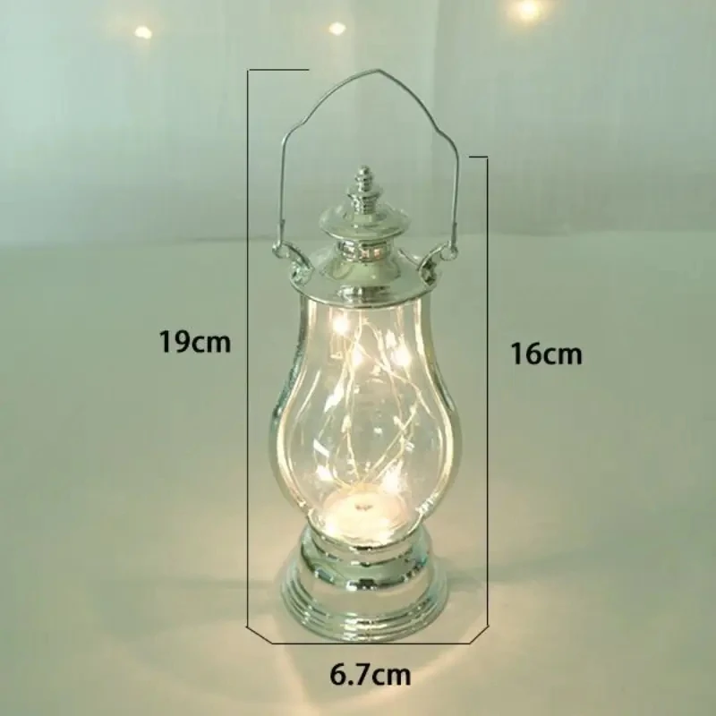 LED Portable Lamp retro small oil lamp LED copper wire lamp string pony lamp creative Wind Lamp LED Night Lights Bedroom Decor