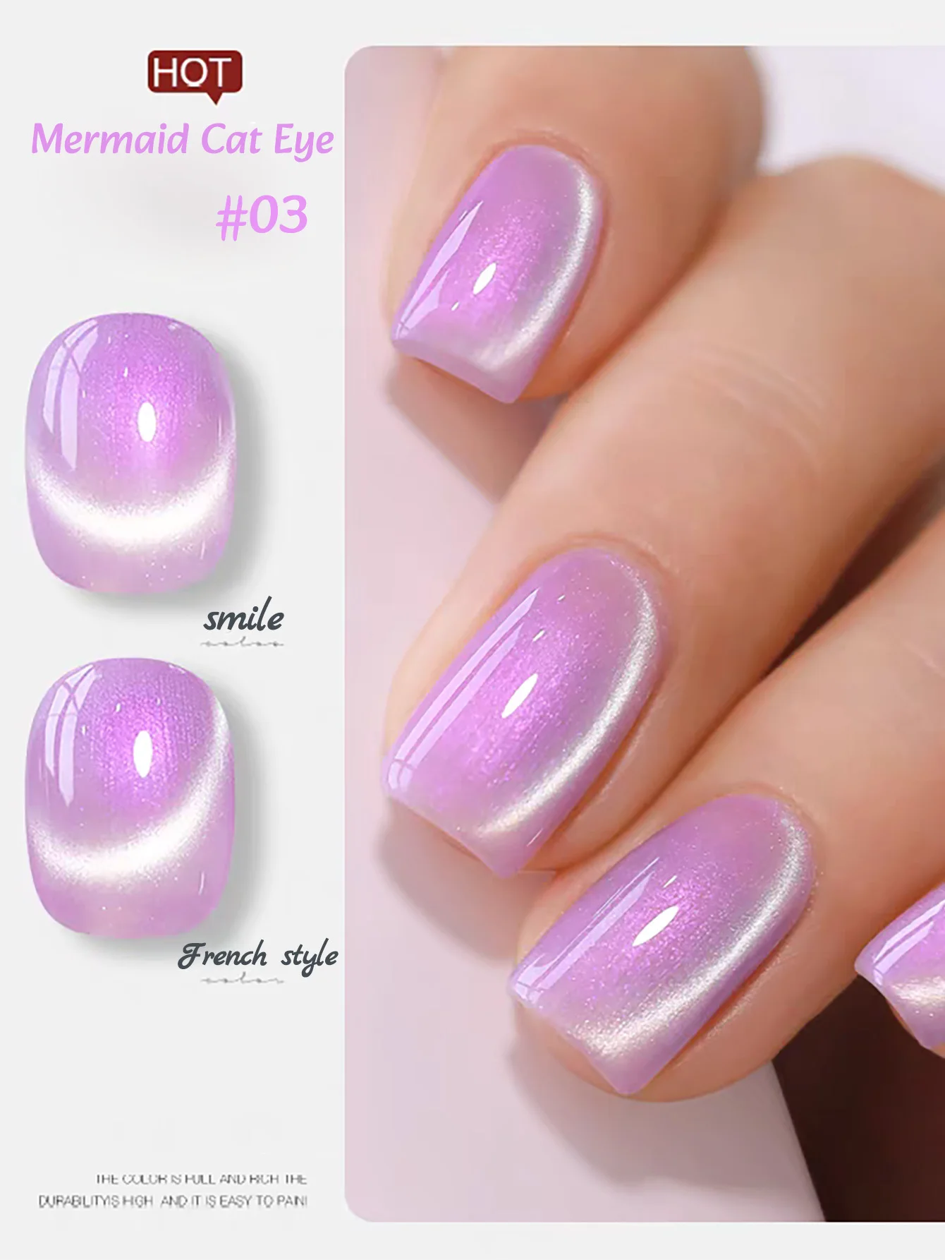 1-6 pièces ZH été charmante sirène perles de verre oeil de chat Gel vernis à ongles nouveau rose violet Premium scintillant Mini ampoule Nail Art