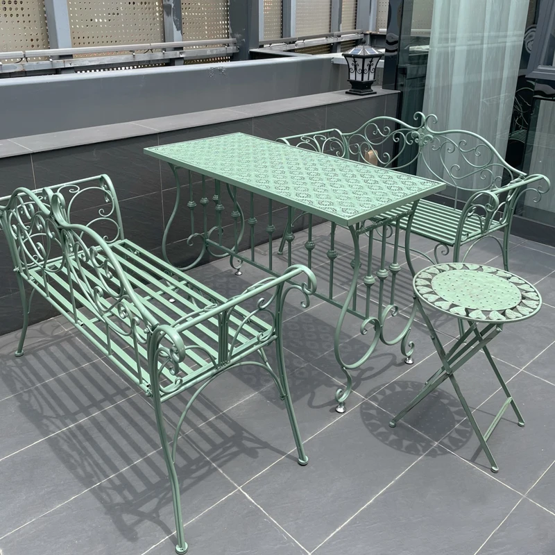 طاولات وكراسي خارجية طاولات وكراسي حديقة بارك شرفة أوروبية أريكة ترفيهية مجموعة طاولة وكرسي Terrace ba