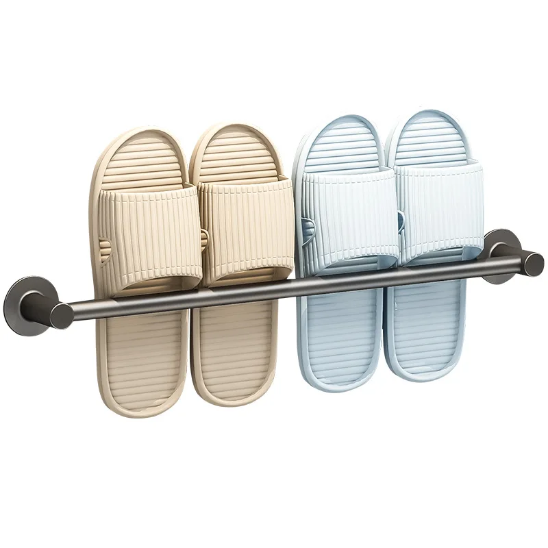 Shower Room Drain Slipper Rack Towel Hanging Non-punching Multi-functional Storage and Sorting Useful Item