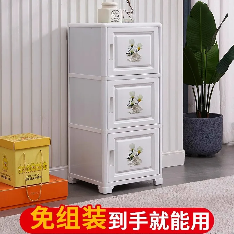 Customized aluminum alloy storage cabinet, kitchen locker, side cabinet, household simple moisture-proof and waterproof storage