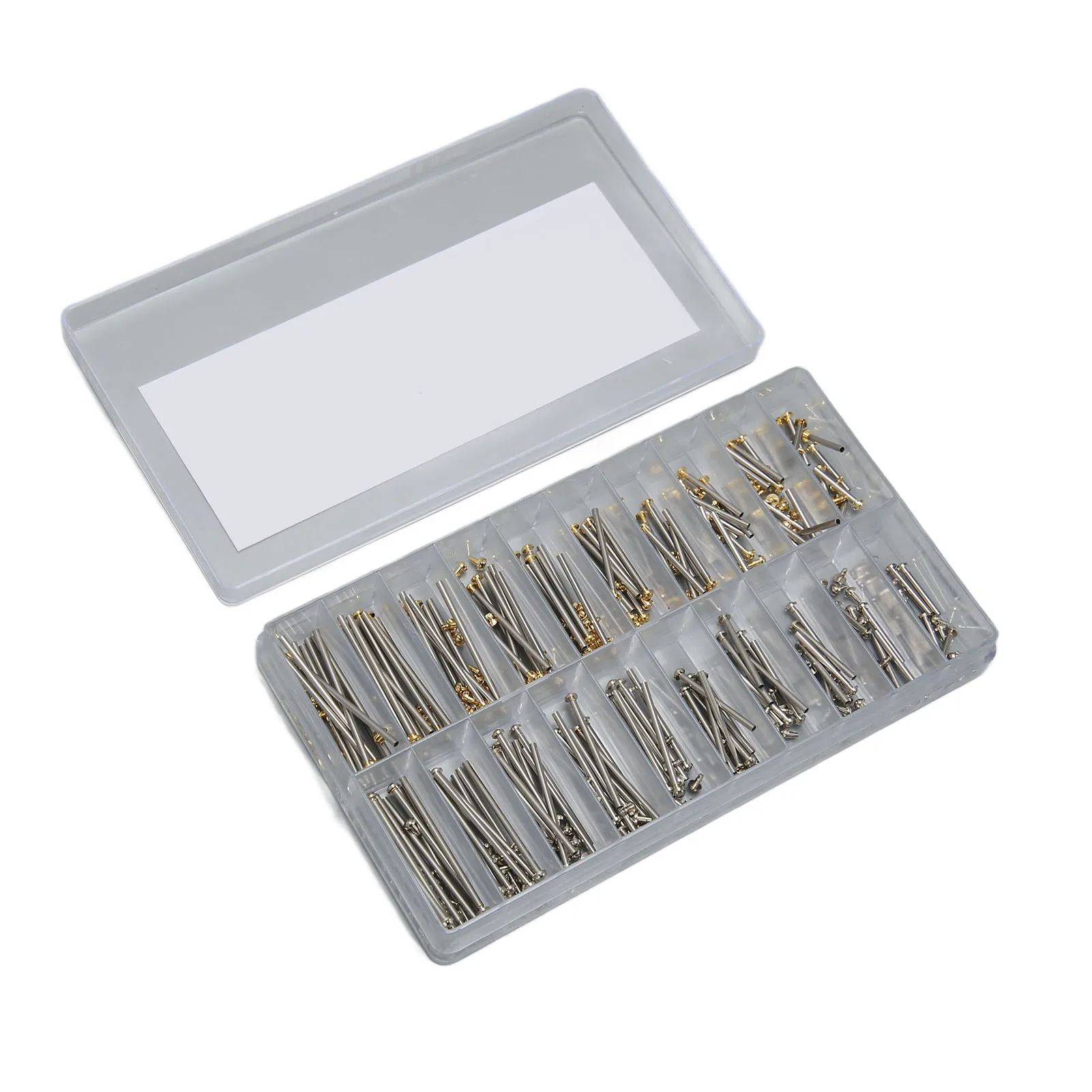 200pcs/Box Watch Screw Tube Stainless Steel 10 Sizes 1.3mm Width Watch Strap Connection Rod Screw Link Pins Watch Repair Tools