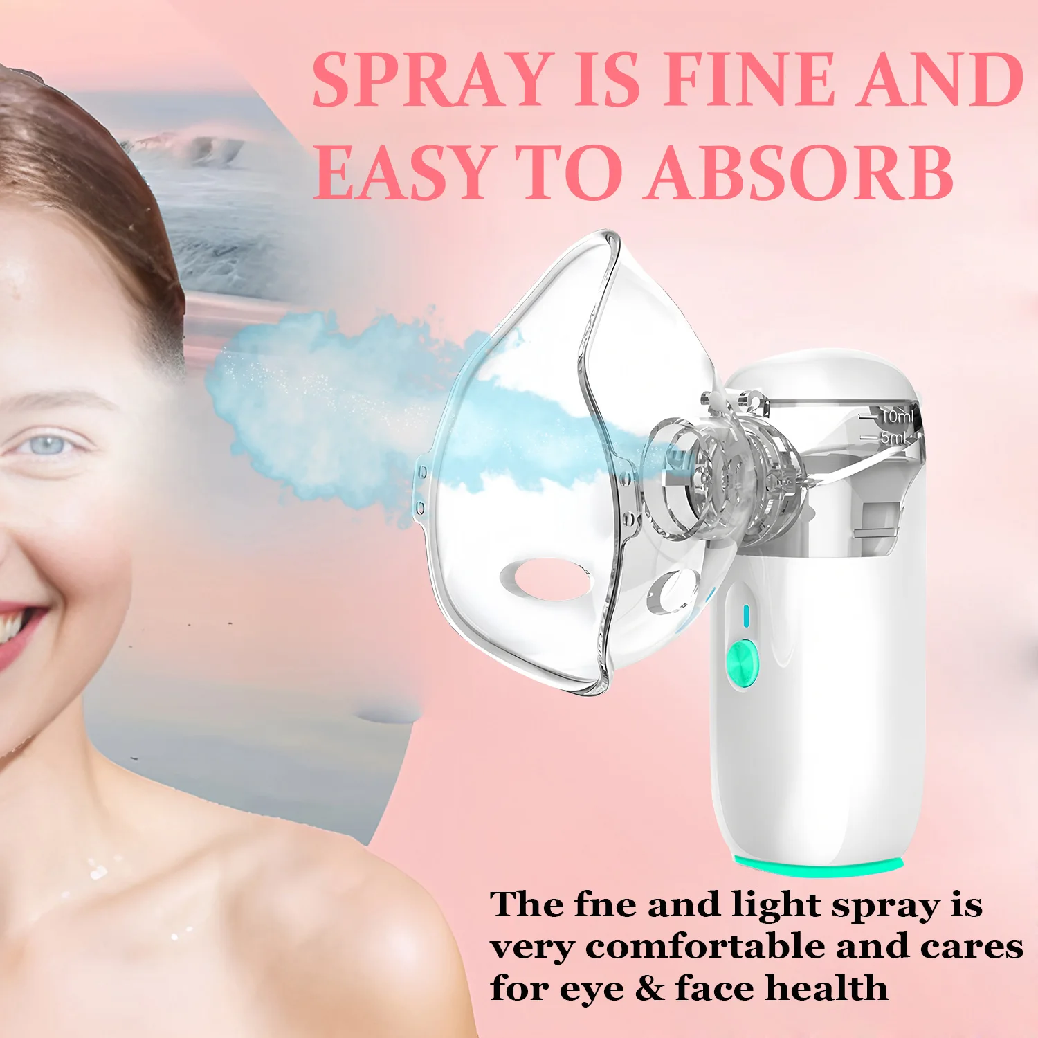 Parownica do twarzy Nano Spray Nawilżanie Instrument kosmetyczny Oczyszczanie twarzy Pory Termiczny spray Parownica do użytku domowego