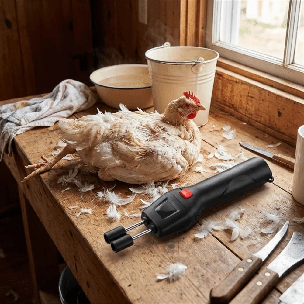 Automatic Working Mode Electric Poultry Plucker Solid Built Stable Operation Household Poultry Plucker for 13.5V/0.5A 6000mAh
