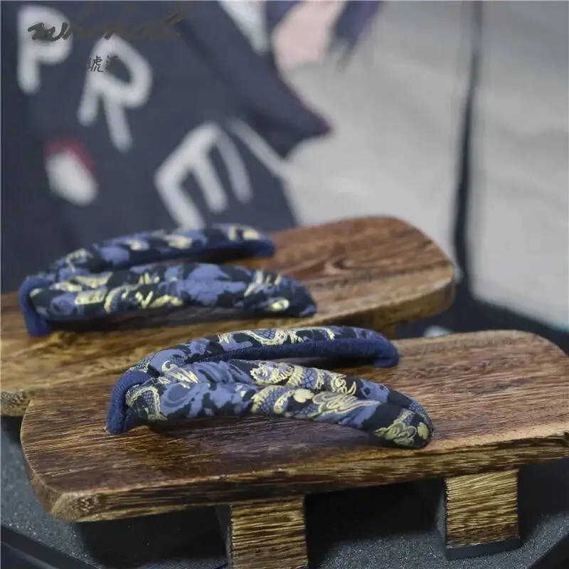 شبشب صيفي رجل الوجه يتخبط اليابانية خشبية جيتا تأثيري الساموراي الصنادل أحذية رجل بالتخبط سميكة القاع صنادل أرضية