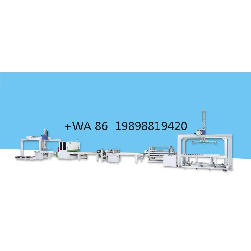 Easy Operate Woodworking Automatic Trimming Edge Banding Machine Laminating Trimming Production Line