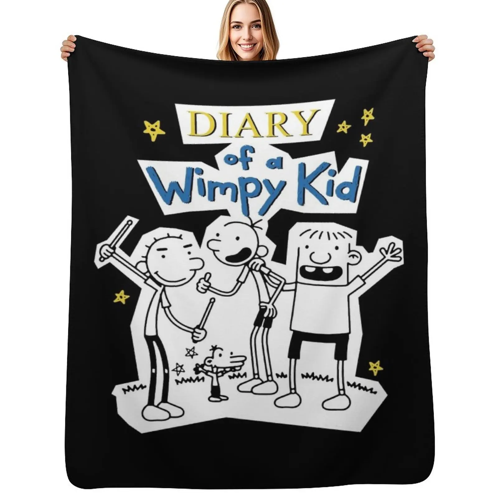 

Diary of a Wimpy Kid Wimpy Kid Group Throw Blanket Soft Breathable Blanket for Night Sleeping