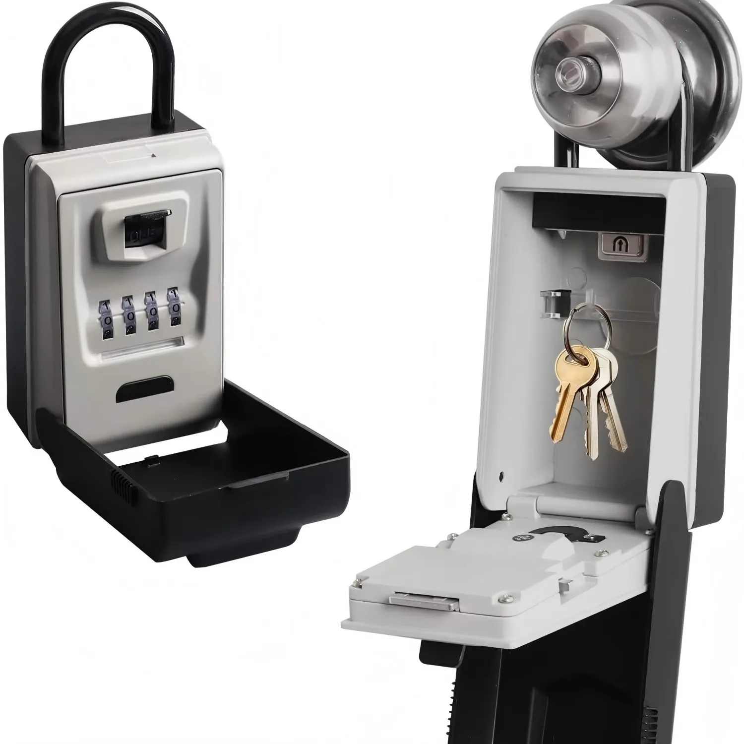 BH008 Outdoor Key Box With Night Luminescent Waterproof Hook Password Keylock Hanging Home Anti-theft Metal Key Safe Deposit Box