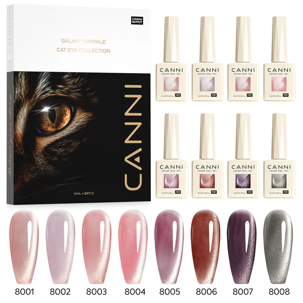 9 ml CANNI Cat Eye Nagel-Gel-Nagellack-Set, TPO-FREI, Soak Off UVLED Diamond Sparkle, wunderschöne Farbe, semi-permanent, EU-Standard-Gel-Nagel – Detail 6
