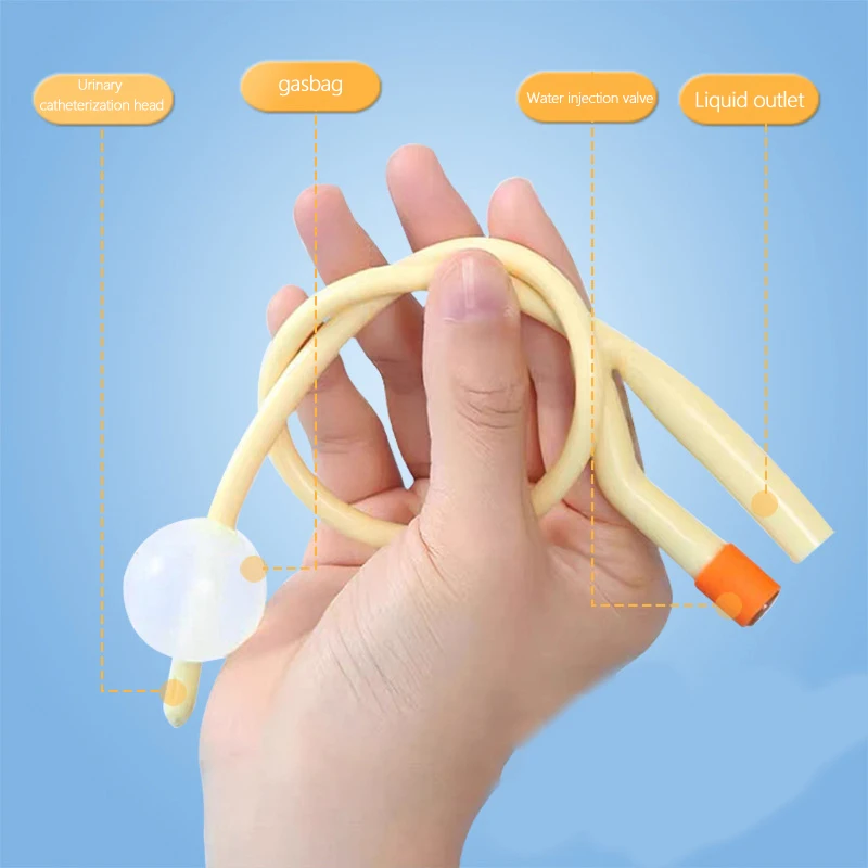 1 pièces 2/3 revêtement de Silicone stérilisé cathéter urétral chambre cathéter en Latex mâle/femmes/enfants cathéter urinaire