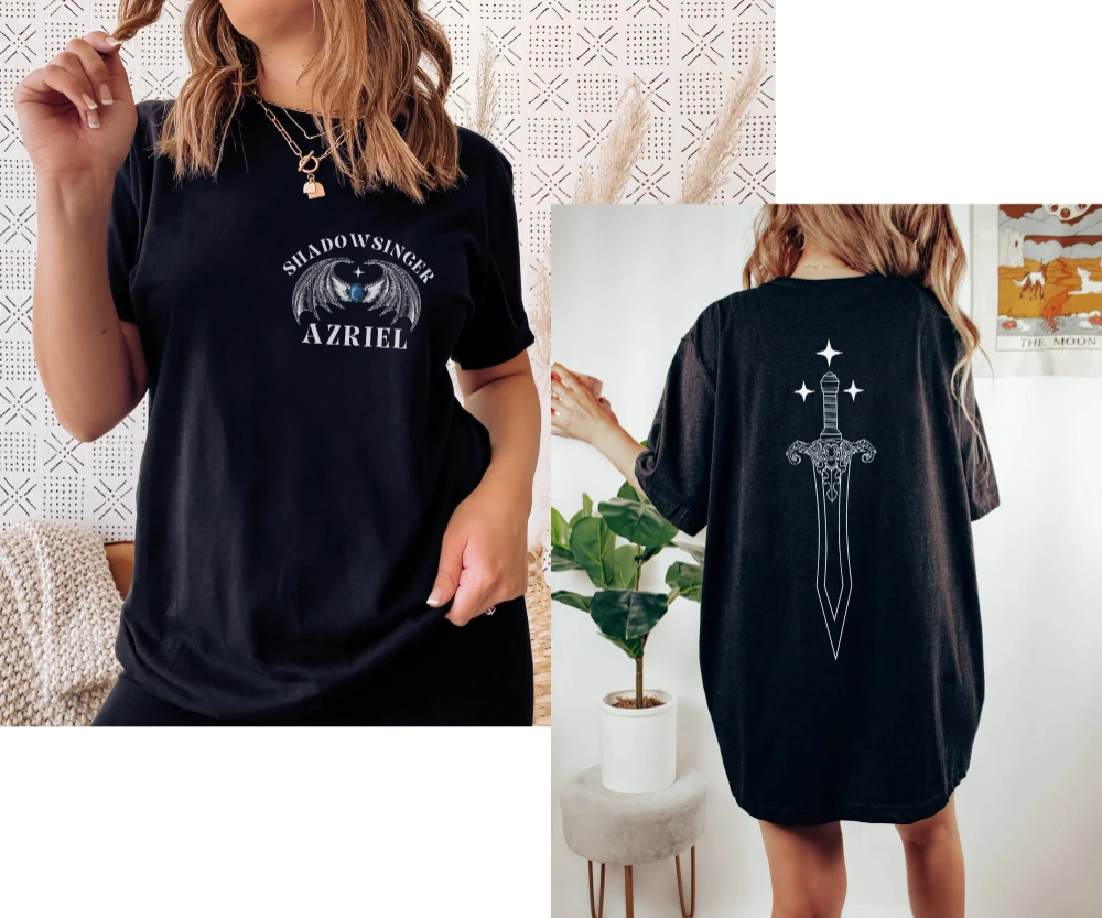 Azriel Shadowsinger Shirt Bat Boys T-Shirt Bookish ACOTAR ACOMAF Azriel Cassian Rhysand Short Sleeve Men Women All-Season