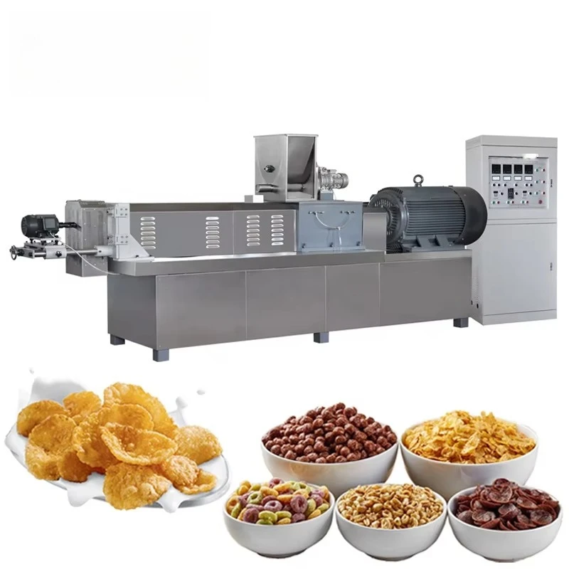 خط معالجة رقائق الذرة الأوتوماتيكي آلات صنع وجبات خفيفة من حبوب الذرة كوكو بوبس الإفطار