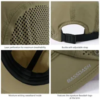 BASSDASH UPF 50+ Foldable Fishing Hat Baseball Cap with Removable Neck Flap Portable for Men Women Golf Hiking - Image 6