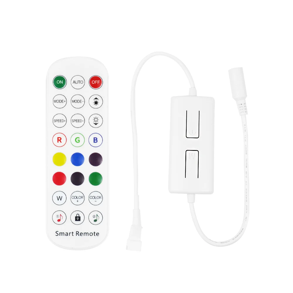 Tuya kontroler lampu setrip led Wifi, pengontrol Remote Control DC5-24V ws2811 pixel 24 tombol, APP hidup cerdas Mini