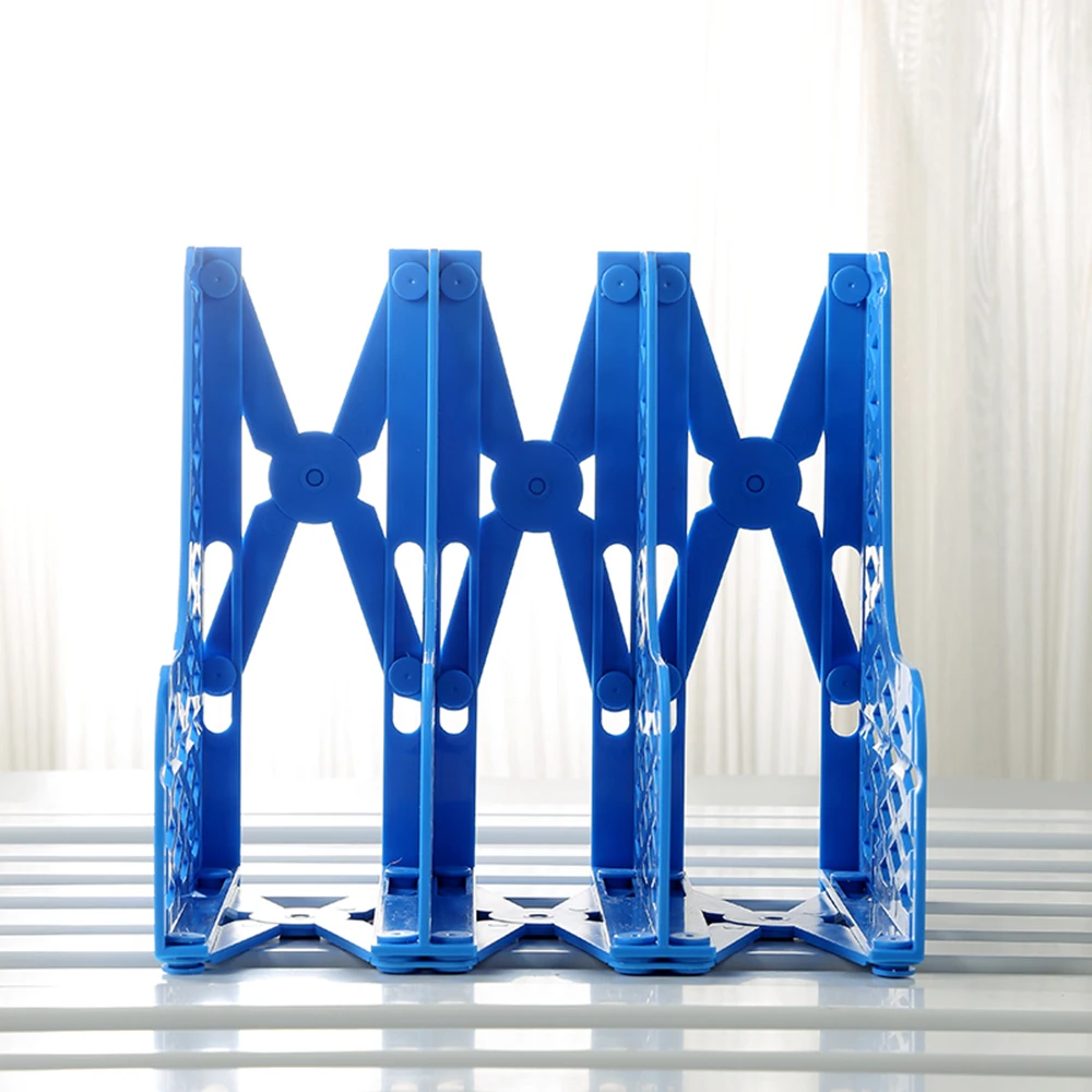 3 Layers Hollow Retractable Folding Storage Box File Magazine Racks Tray Book Stand Desk Organizer Office Stationery Bookends