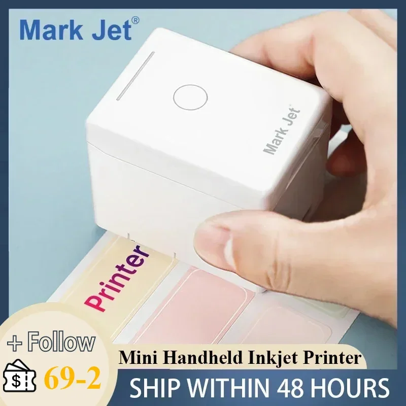 AUF LAGER Mark Jet Mini Farbdrucker Tragbarer Handheld-Tintenstrahldrucker WIFI Drahtlose Verbindung PrinCube DIY Etikettendrucker