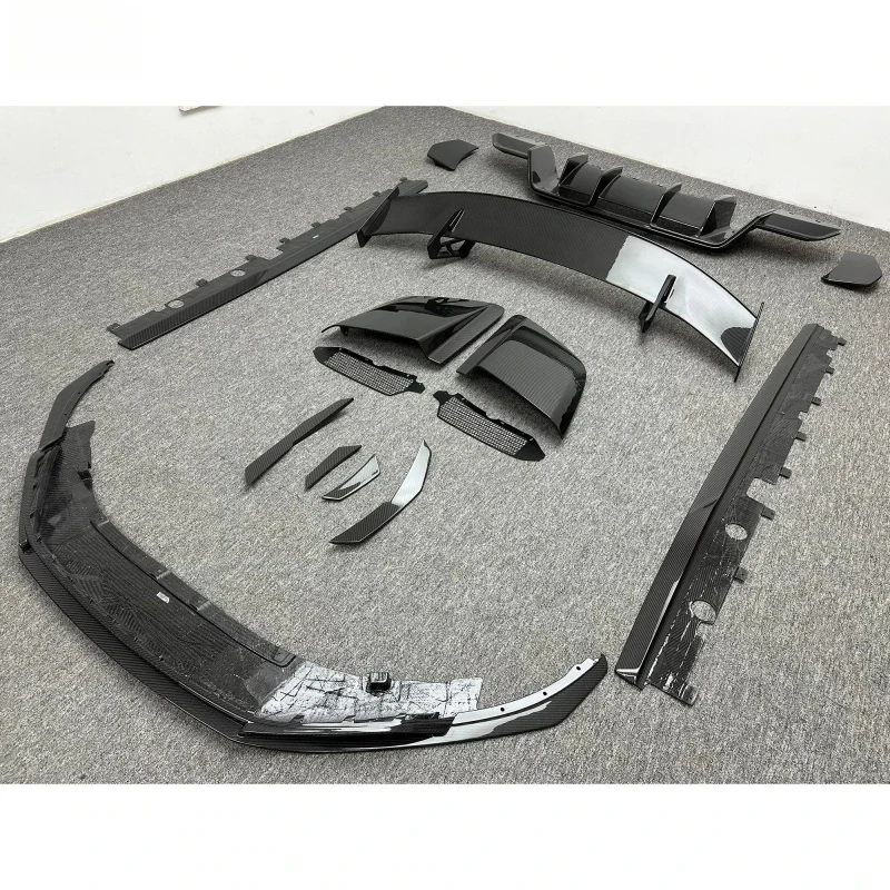 ThrustWorks Premium Car Accsori Peormance Style Dry Carbon Fiber Body Kits R Kit - Side Skirt Front Diffuser Lip R Durle