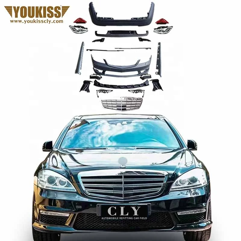 

Автомобильные бамперы Ukiss для Benz S-Class W221 Upgrade S65 AMG, комплекты кузовов, решетки переднего бампера, боковая юбка, задние автомобильные бамперы, диффузоры, губа