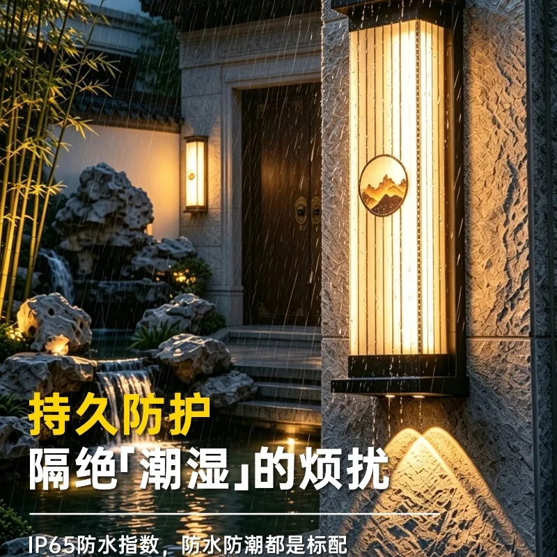 Outdoor waterproof wall lamp Modern simple courtyard entrance aisle lamp Outdoor moisture-proof LED wall hanging lamp