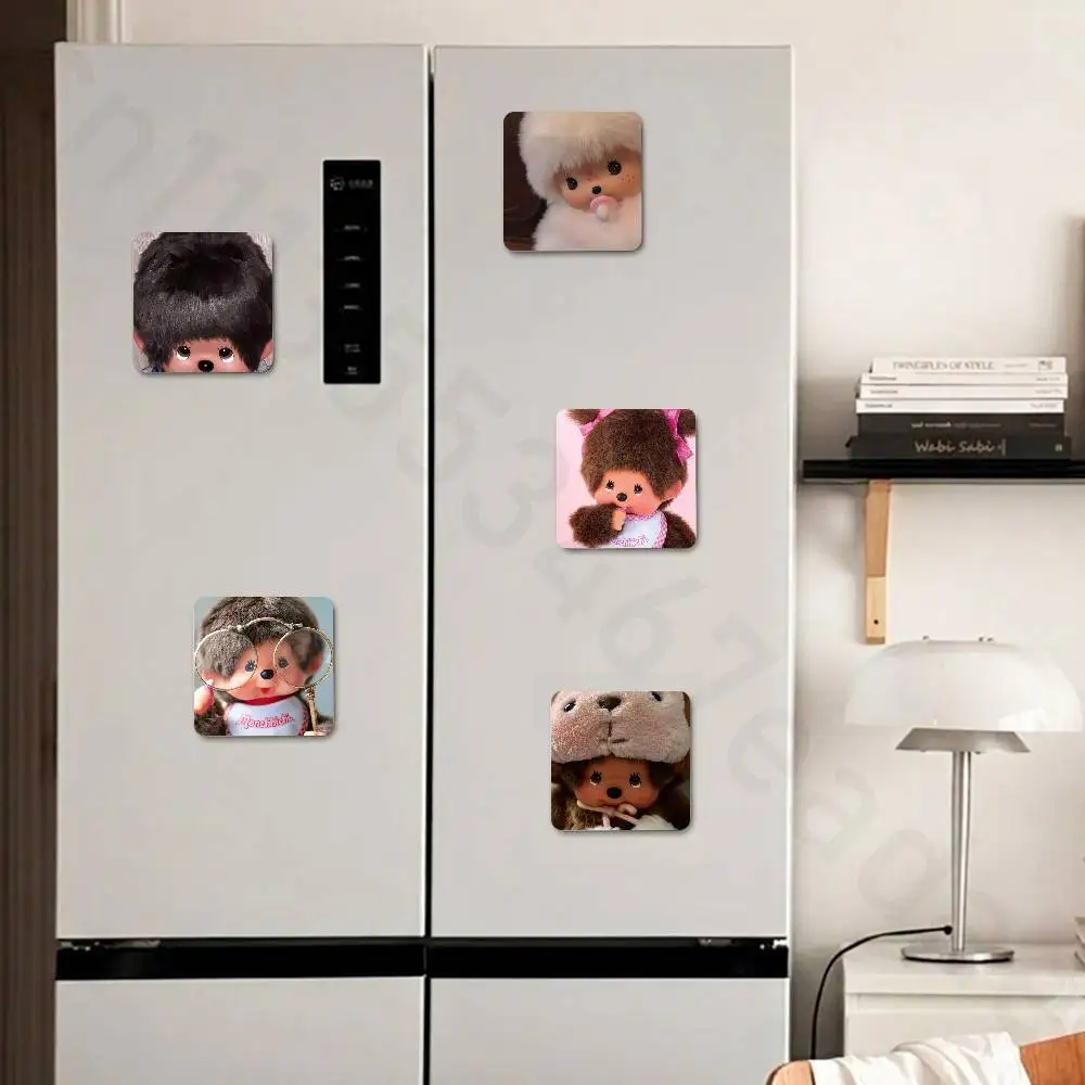 Kawai M-monchhichis-s Fridge Magnets Round Magnetic Refrigerator Decoration Memorial Gifts Wedding Favors