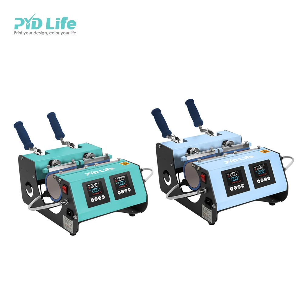 PYD Life Custom Color Logo 2 Control Box 3 Heaters 20 oz 30 oz Sublimation Dual Mug Tumbler Heat Press Machine