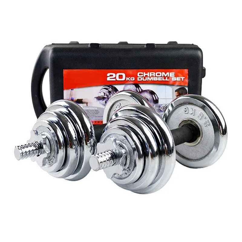 20kg Adjustable Dumbbell Set with Storage Box Home Body Building Fitness Equipment