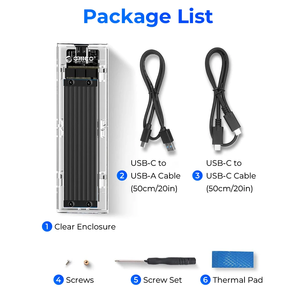 Корпус ORICO M.2, 5 Гбит/с, 10 Гбит/с