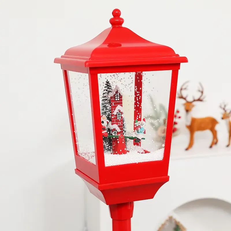 Lucky Snow Christmas Ornaments New European Snow Lights Dynamic Indoor Festive Dress Up Products Music Lights